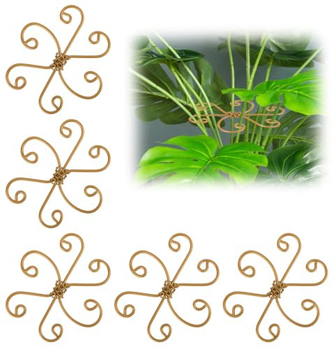 BOXOB 5st Pflanzenstammstütze, Pflanzenstütze Metall Pflanzen Stamm Halter Wiederverwendbar Klettergerüst für Blumenpflanzen Rankgitter mit Haken Wachstumszubehör