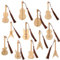 UFOVAOK12 Stück Bambus - Buchmarke in Form von Musikinstrumenten mit Vintage - Stil, ein ideal Geschenk für Musikliebhabende Männer und Frauen sowie Bücherfreunde