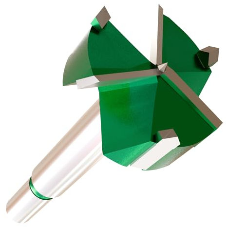 CSOOM Broca Forstner de 38 mm para madera, broca para madera con vástago redondo, broca Forstner para maderas, tableros de partículas, tableros de fibra