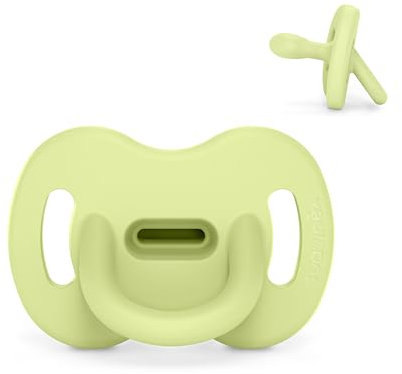 Suavinex Silikon-Schnuller, 0/6 Monate & Neugeborene, Physiologische Sx Pro-Sauger, Weich & Flexibel, Ideal zum Schlafen, Respektiert die Mundentwicklung, Colour Essence, Lime