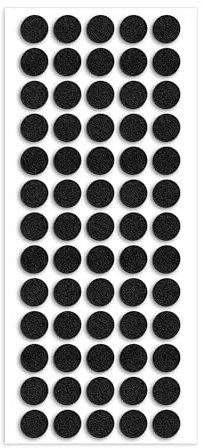 65 Pièces 10mm rotondité Patin Feutre Autocollant,Noir Patins,Patins pour chaises,Patin Chaise,Tampon Pied de Chaise,Patins Meubles,Patin Chaise Feutre