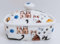 Beurrier en porcelaine fine décoré à la main au Royaume-Uni