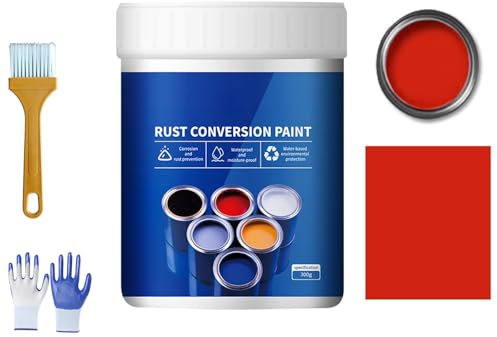Weatherproof Rust Converter Paint for Metal, 300g/500g Rust Converter and Metal Primer (red,300g)