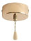 Bathroom Light Pull Cord Switch Kit with 150cm Chain – Light Switch for Bathroom, Shower Room or Toilet, Ceiling Light Replacement, Easy-Fit Pull Cord for Accessories（Gold）