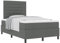 vidaXL Boxspringbett mit Matratze Dunkelgrau Stoff 120X200 cm Zeitgenössisch Polstermöbel für Schlafzimmer Innengebrauch Erwachsene Schlaflösung Modernes Möbel Bequeme Schickes Design