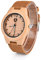 Kim Johanson Herren Bambus-Holz Armbanduhr *Classic Wood* in Braun mit Echtem Lederarmband Handgefertigt Quarz Analog Uhr inkl. Geschenkbox