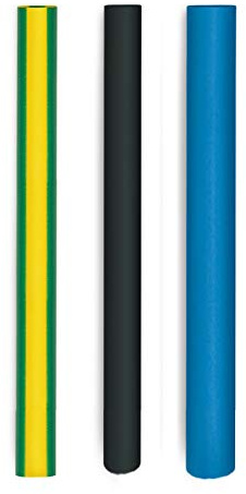 Steinel Schrumpfschlauch Elektriker-Set, 16 Schrumpfverbinder, Ø3.2-9.5 mm in schwaz, blau und gelb/grün, Verhältnis 2:1