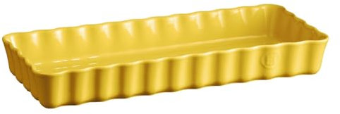 Emile Henry EH906034 Tourtière Rectangulaire Longue, Céramique, Jaune Provence, 36, 5 x 15 x 5 cm