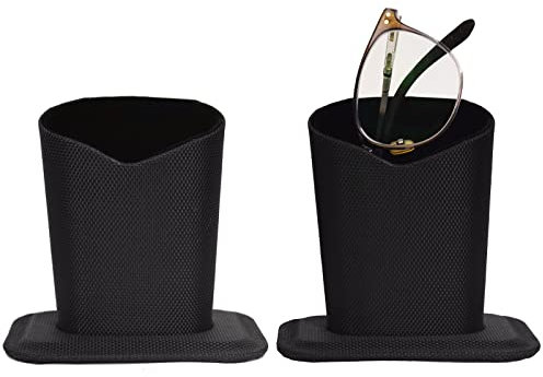 Bleiou Brillenhalter, Brillenständer, Schutzhalterung für Schreibtische oder Nachttische, 2 Stück - Schwarz - Modern - Unisex