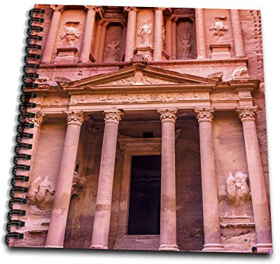 3dRose db_312787_2 Yellow Treasury Becomes Rose Red in Afternoon, Petra Jordan. – Erinnerungsbuch, 30,5 cm, mehrfarbig