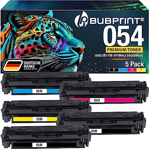 Bubprint 5 Toner kompatibel als Ersatz für Canon 054 054H 054 H i-Sensys LBP-621Cw LBP-623Cdw LBP-640C MF640C MF641Cn MF641Cw MF642Cdw MF643Cdw MF644Cdw MF645Cx