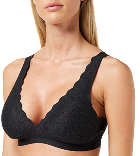 Sloggi Damen sloggi ZERO Feel Lace Bralette Bralette Schwarz (Black 0004) (Herstellergröße: L)