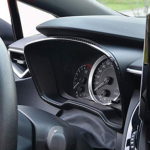 HIGH FLYING für Corolla E210 Hybrid 5-Türer, Corolla Touring Sports 2019-2023 Interieur Armaturenbrett Dekor Cover Edelstahl 1 Stück (Kohlefaserfarbe)