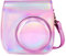 Leebotree Sofortbildkameras Tasche Kompatibel mit Instax Mini 12 / Mini 11 Sofortbildkamera aus Weichem Kunstleder mit Schulterriemen und Tasche (Magisches Rosa)