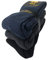 Lucchetti Socks Milano CALZE TERMICHE IN PILE LUNGHE SCI MONTAGNA PESANTI NERO BLU GRIGIO (35-40, 3 Paia Dark (Scuri))