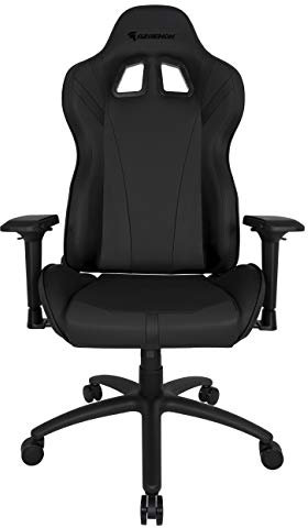 AZGENON - Siège Gamer Z300 - Mousse Haute Densité 50 kg/m3 - Similicuir - Réglable en Hauteur - Assise Inclinable jusqu'à 20° 52 x 39 cm - Châssis Métal - Poids Max. 120 kg - Garanti 2 ans - Noir