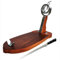 Porta Prosciutto Spagnolo Professionale Girevole in Legno + Coltello da Taglio Forgiato di Alta Precisione