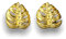 MadamLili - Monstera Gold Blatt Mini Ohrstecker - 925 Sterling Silber Vergoldet - Blätter Ohrringe Stecker - Handgefertigt - Naturschmuck Tropisch - Exklusive Schmuckbox