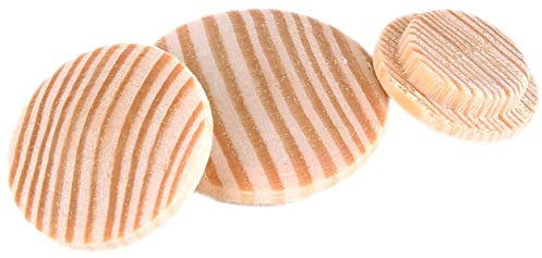 woplus Holzabdeckkappen Holz Abdeckkappen Kiefer unbehandelt Bohrloch 25mm [10 Stück] (Bohrloch 25MM [17.K25])