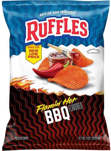 Ruffles Flamin' Hot Bbq, 8.0 Oz