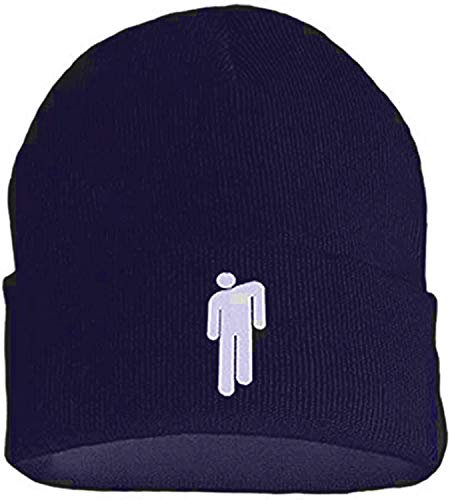 JFAN Strickmütze Damen Unisex Warm Winter Einfarbig Fleece Gefüttert Hip-Hop Ski Skull Cap Geschenke für Freunde Kappe Navy One Size