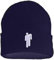 JFAN Strickmütze Damen Unisex Warm Winter Einfarbig Fleece Gefüttert Hip-Hop Ski Skull Cap Geschenke für Freunde Kappe Navy One Size