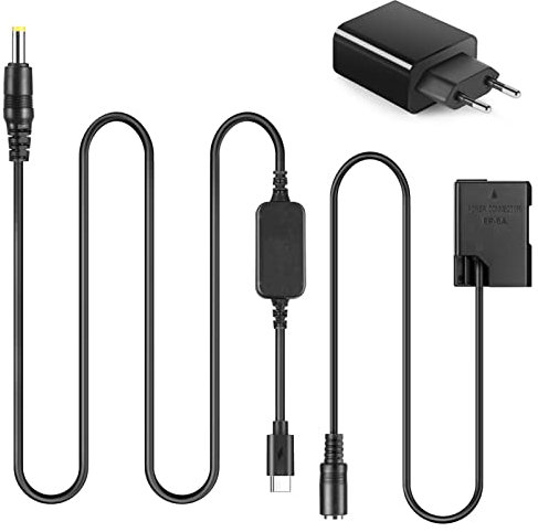 EP-5A USB-C-Adapter Netzkabel DC-Koppler-Kit Ersatz EN-EL14/EN-EL14A Batterie EH-5 PD-Adapter für Nikon D3100 D3200 D3300 D3400 D3500 D5100 D5200 D5300 D5500 D5600 Kameras.