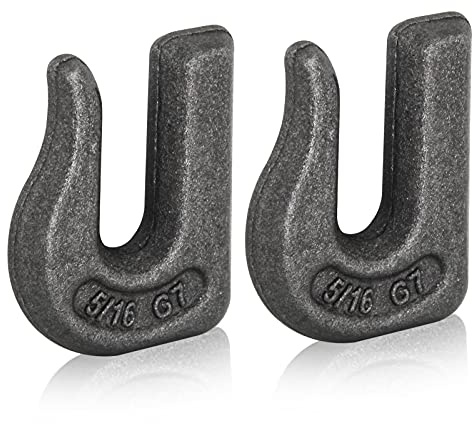 AYA GEAR Anschweißbarer Kettenhaken, 5/16 Zoll, robuster Abschlepphaken, G70, geschmiedeter Stahl, Traktorhaken, schweißbar für Auto, LKW, SUV, Wohnmobil, UTV, Traktoren (2 Stück)