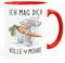 SpecialMe® Kaffee-Tasse Ich mag dich volle Möhre Hase Herz Geschenk Liebe Partner Jahrestag Valentinstag weiss-innen-rot Keramik-Tasse