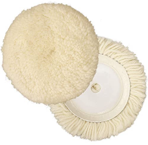 SI FANG Capó de pulido de lana de 115 mm, gancho y bucle de fijación de 4.5 pulgadas, almohadilla de compensación amortiguadora para coche, motocicleta, muebles, utensilios de cocina