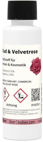 Oud & Velvetrose Duftöl 125ml Duftstoff für Kerzen, Kosmetik und Seifen