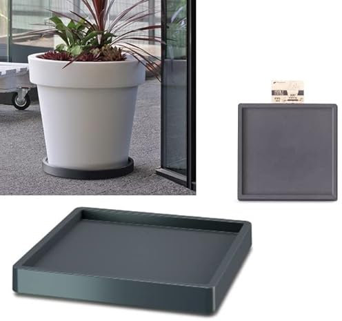 rg-vertrieb Blumenuntersetzer Untersetzer Pflanzenuntersetzer Pflanzenroller Rolluntersetzer mit Rand für Blumenkübel Blumentopf (Quadrat 300, Terrakotta)
