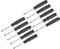 sourcing map Mini Fendue Tournevis, 4.0mm Plat Tête avec Noir Poignée pour Petit Appareils électroménagers, 10 Pcs