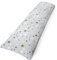 Amilian Seitenschläferkissen inkl. Füllung und Bezug: 150cm x 40cm, Stillkissen, Schwangerschaftskissen, Lagerungskissen Baby und Erwachsene, Pregnancy Pillow: Sternchen Gold auf Grau