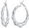 ChainsHouse Boucle d'Oreille Bambou Créoles Femme Fille en Acier Inoxydable Taille 40/61/80 mm Boucles d'oreilles Créole Grande Argent/Plaqué Or/Noir