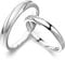 AMDXD Echte Goldschmuck Ringe Diamant 0.08ct, Preis für 2 Solitärring PT950 Platin Klassiker Design Freundschaftsringe Diamantring Pärchen Ringe, Damen 54 & Herren 60