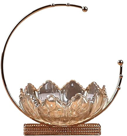 OLTETZ Corbeille Fruit Panier Fruit Assiette De Fruits en Verre Creative Simple Fruit Basket Dessert Table Plateau De Rangement Décoration Porte Fruits