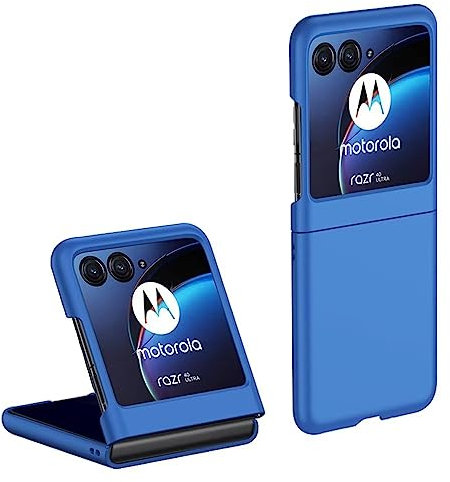 Topme Custodia rigida per telefono per Motorola Moto Razr 40 Ultra 6.9, cover protettiva antiurto in policarbonato - Blu Klein