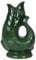 Gurgly Iconic Woodland Green Glug Jug Large 28cm 1.4L – Fish Water Jug, Decorative Fish Vase, Ornament, Carafe