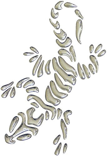 carstyling XXL 3D-Chrome-Sticker Gecko 210 x 140 mm