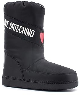 Love Moschino ST.TTOD.SKIBOOT20 Nylon Schwarz, Schwarz , 35 EU
