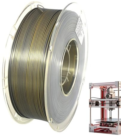 3D-Druck-Filament, 1,75 mm zweifarbiges 3D-Drucker-Filament, glitzerndes zweifarbiges 3D-Drucker-Filament aus Seide mit Farbwechselfunktion, seidig glänzendes 3D-Filament für die meisten 3D-Drucker, k