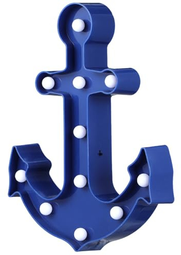 Gadpiparty Anchor Shaped Light Anchor Marquee Sign Led Lamp Battery Operated Anchor Decorations Night Light for Home Wedding Decor