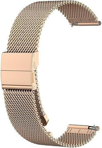 Pulseras compatibles con Garmin Vivomove Luxe pulsera de acero inoxidable de malla, correa de repuesto de metal de 20 mm para Garmin Vivomove Luxe Smartwatch