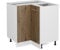 Vicco Eckunterschrank R-Line, Küchen Eckschrank, Artisan-Eiche/Weiß, 75.6 cm, AP Eiche