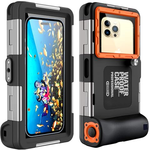 Custodia Impermeabile Smartphone IPX8 Porta custodia cellulare impermeabile 15m Subacquea compatible per iPhone 16 15 14 13 12 16 Pro Max 16 15 14 Pro Samsung S24 S23 S22 Ultra A35 A55 A25 A15 A34 A54
