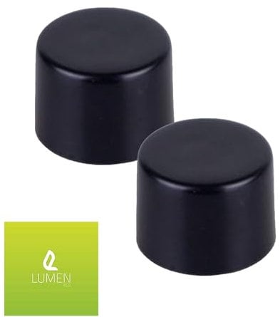 LumenEco Universal Dimmer Light Switch, Rotary Knob D-Spindle, Replacement D-Spindle, 6mm Dimmer Knobs, Durable, Easy Installation, Premium Quality - Pack of 2 (Iridium Black)