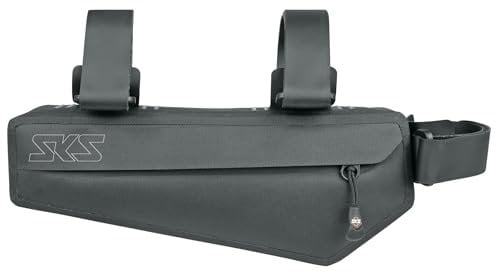 SKS GERMANY Race Frame Bag Rahmentasche für Fahrräder (Fahrradtasche, Windschnittig & Federleicht, Wasserdicht, Reflektierende Elemente, Sicherer Halt, Rahmen- oder Sattelstützentasche), Schwarz