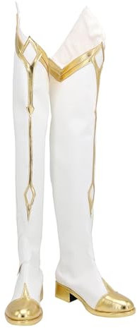 KoleGoe Anime Women's Cosplay stivali Halloween Natale Cos Party Costume Scarpe, bianco, 41