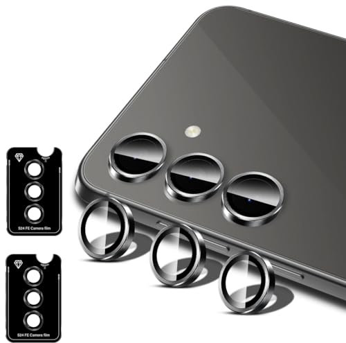 Vanrain Camera Protection for Samsung Galaxy S24 FE, Individual Camera Screen Protector for Tempered Glass for Galaxy S24 FE, 9H Hardness Camera Protection Glass HD Clear Anti-Scratch Bubble-Free